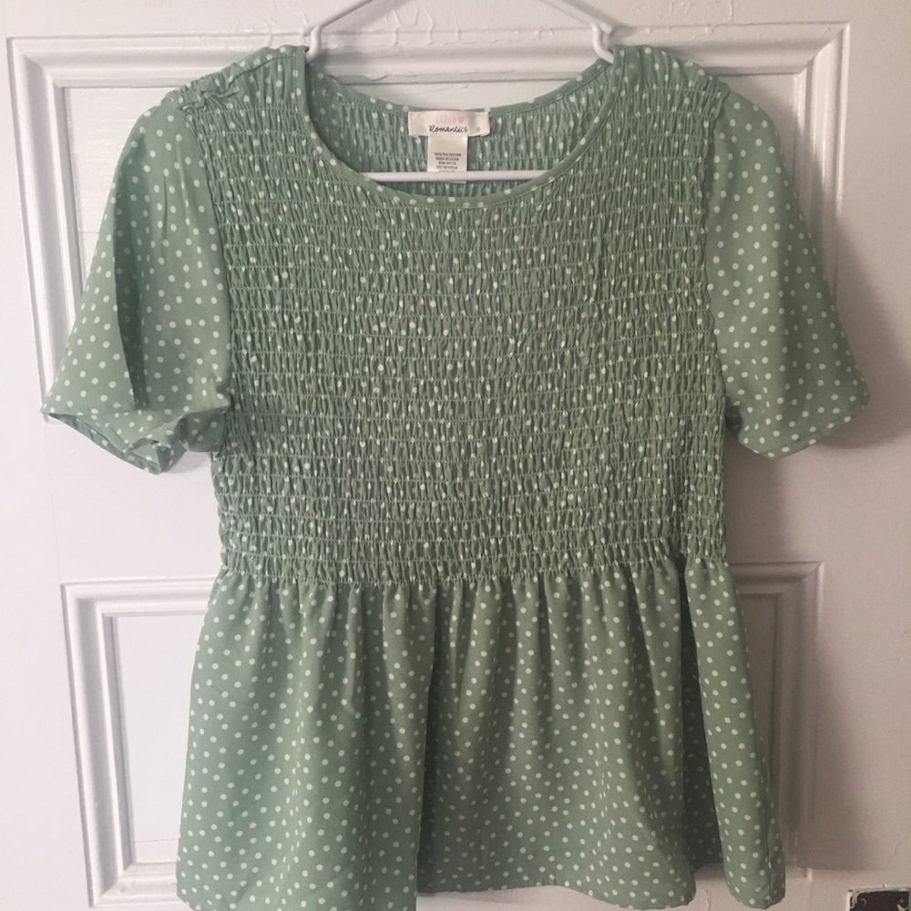 Babydoll Polkadot Blouse